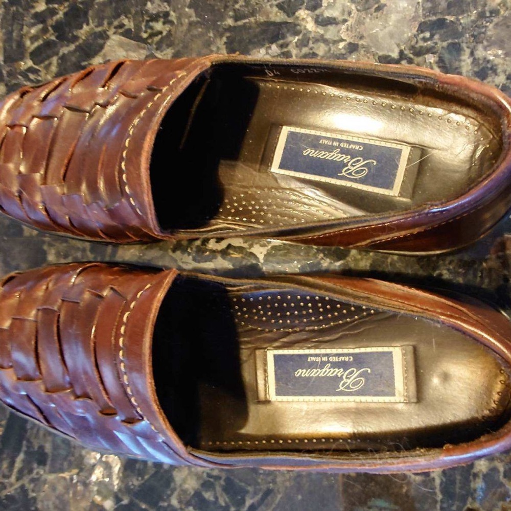 Men's Woven Leather Slip-On Loafers - Picture 3 of 4